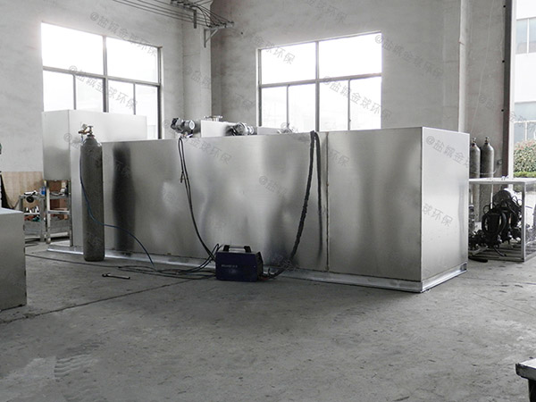 户外自动排水食堂垃圾油水分离处理设备做法与尺寸图